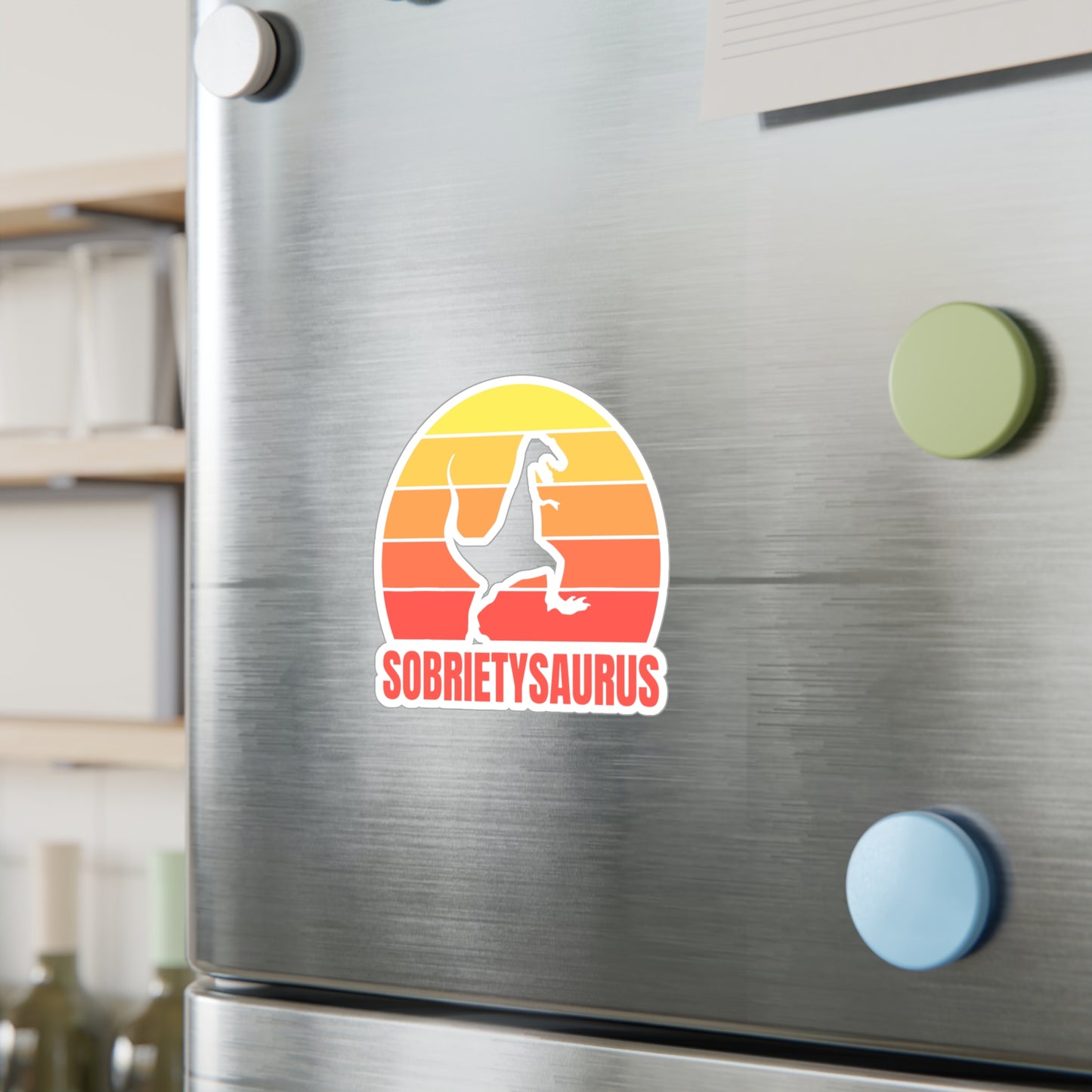 Sobrietysaurus Kiss-Cut Vinyl Decals - See through middle!!!