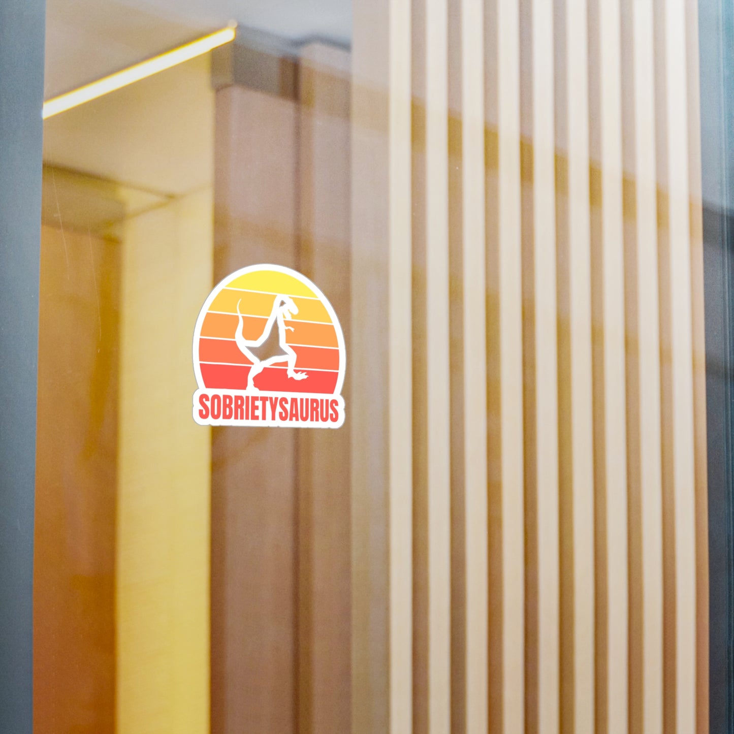 Sobrietysaurus Kiss-Cut Vinyl Decals - See through middle!!!