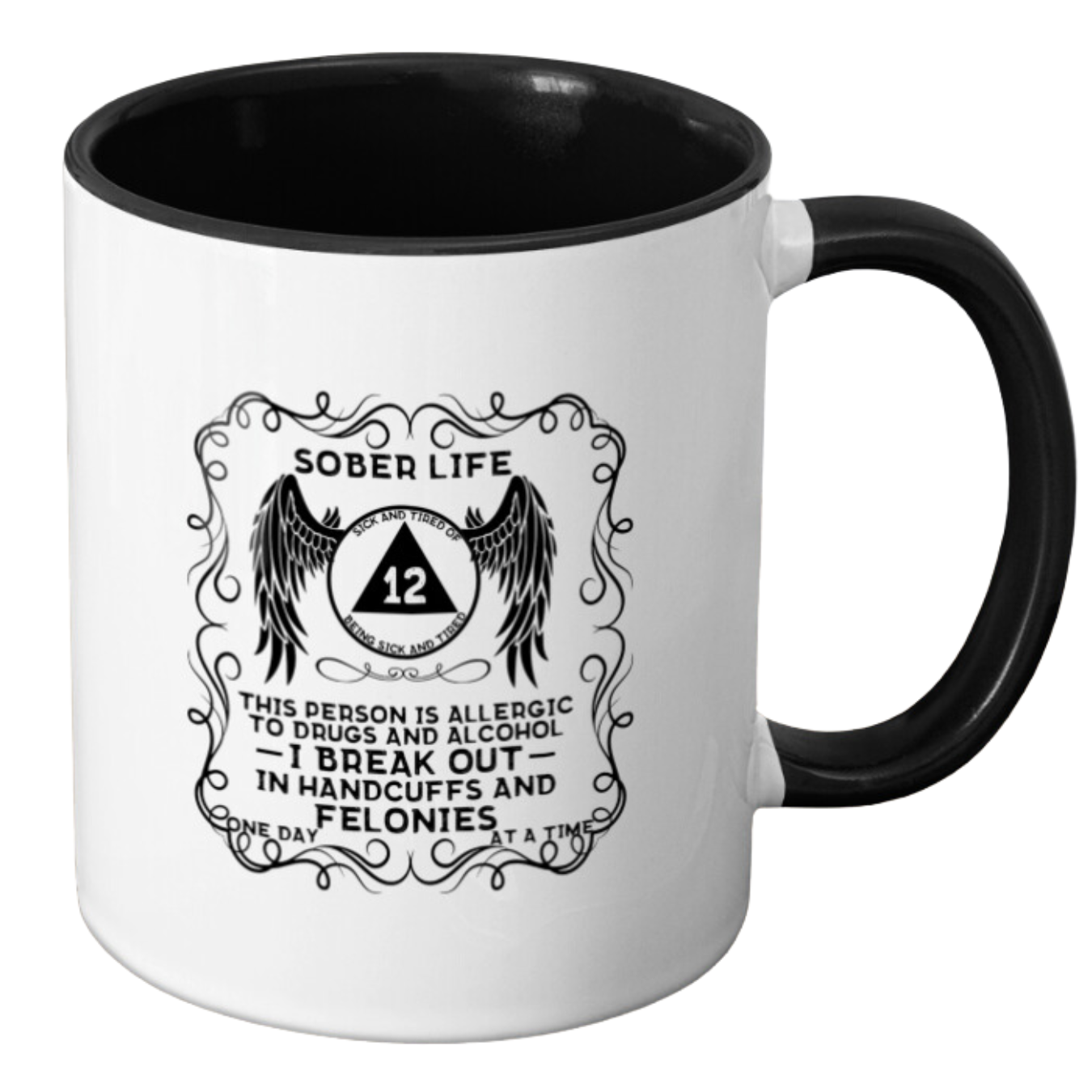 Break Our in Handcuffs Contrast Coffee Mug