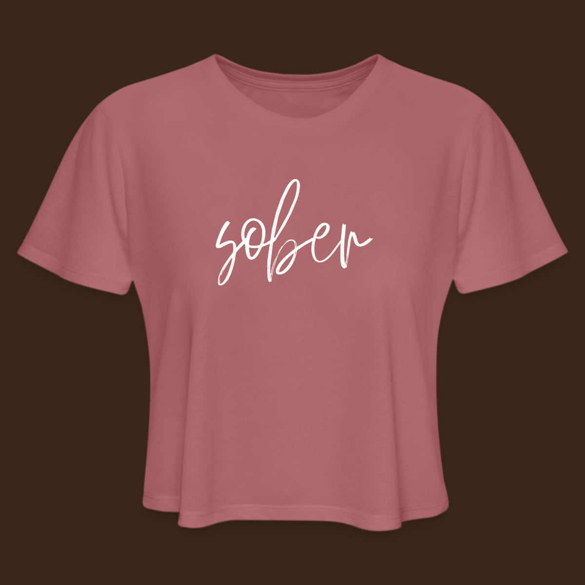 Sober Women's Cropped T-Shirt - mauve