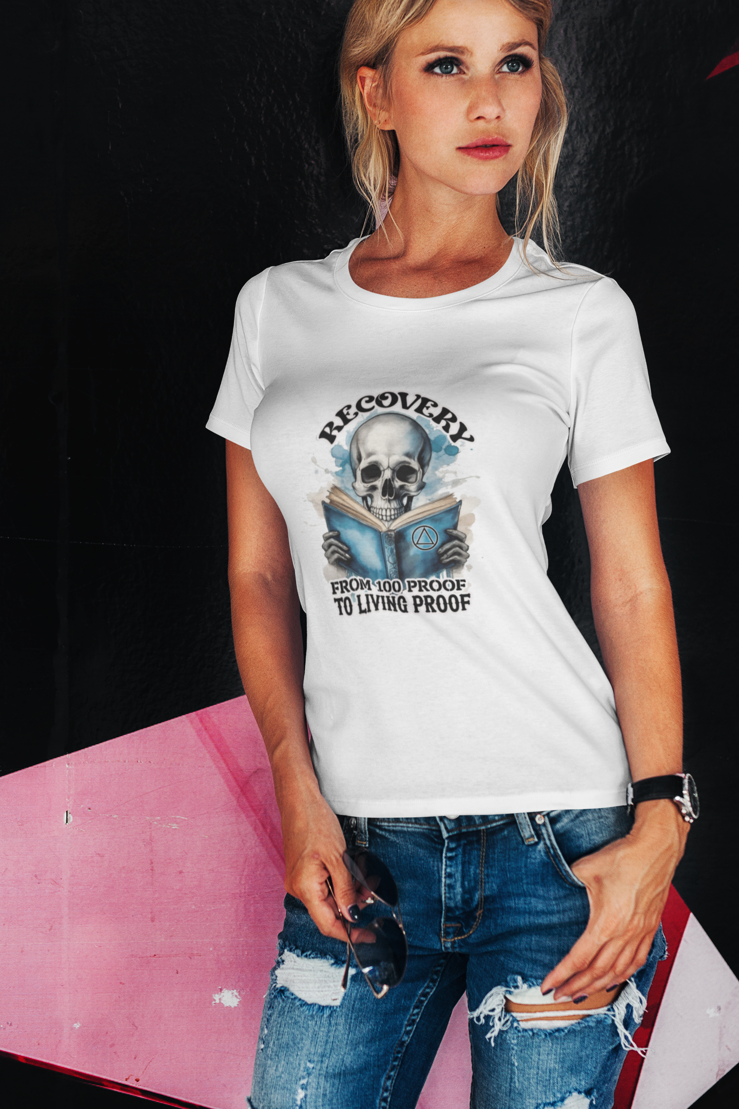 "100 Proof to Recovery" Unisex Soft-Style T-Shirt