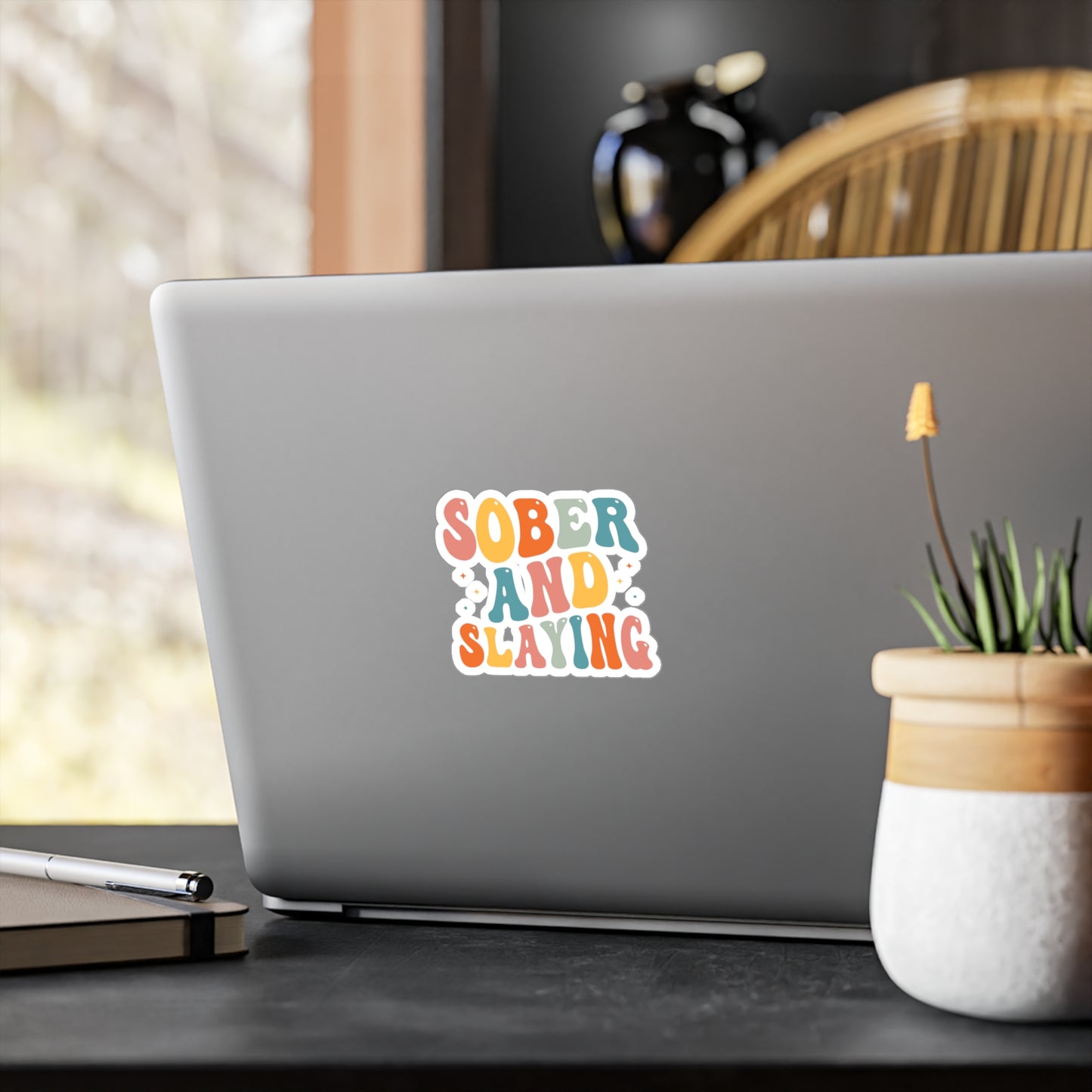 Sober and Slaying Kiss-Cut Vinyl Decals