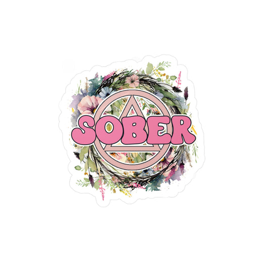 Sober Wild Flowers Kiss-Cut Vinyl Decals