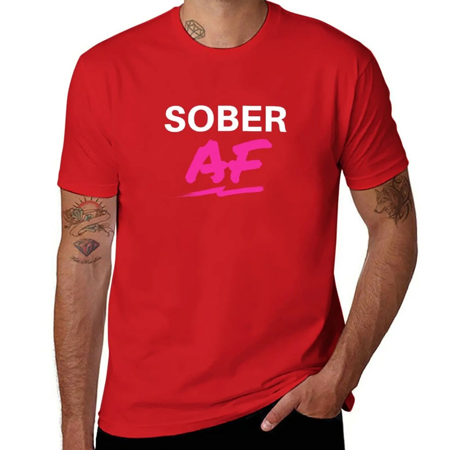 New Sober AF Alcoholic Recovery T-Shirt sweat shirt custom t shirts design your own graphic t shirt tshirts for men