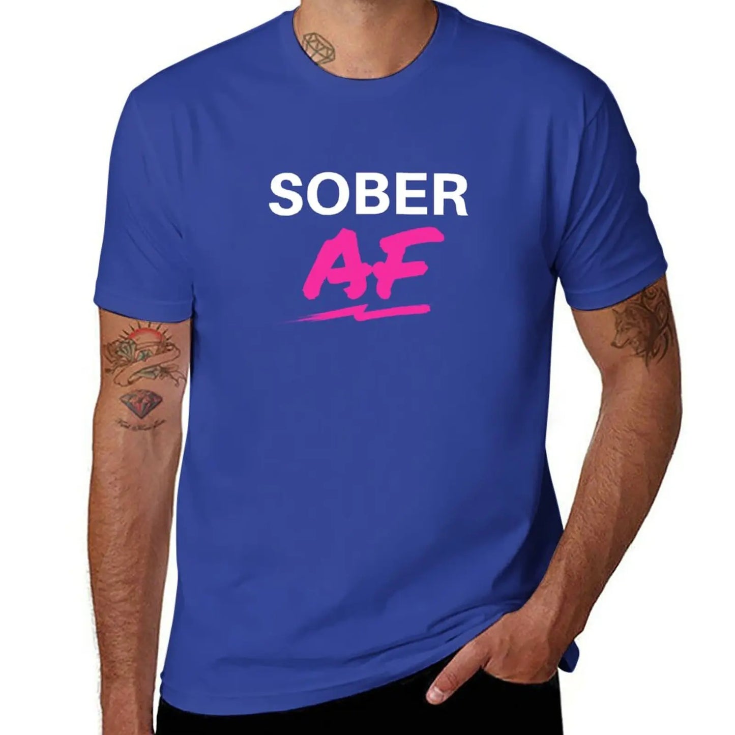 New Sober AF Alcoholic Recovery T-Shirt sweat shirt custom t shirts design your own graphic t shirt tshirts for men