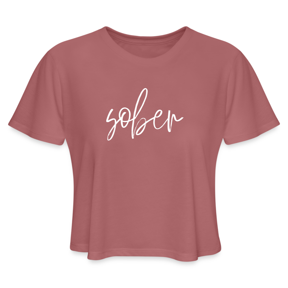 Sober Women's Cropped T-Shirt - mauve