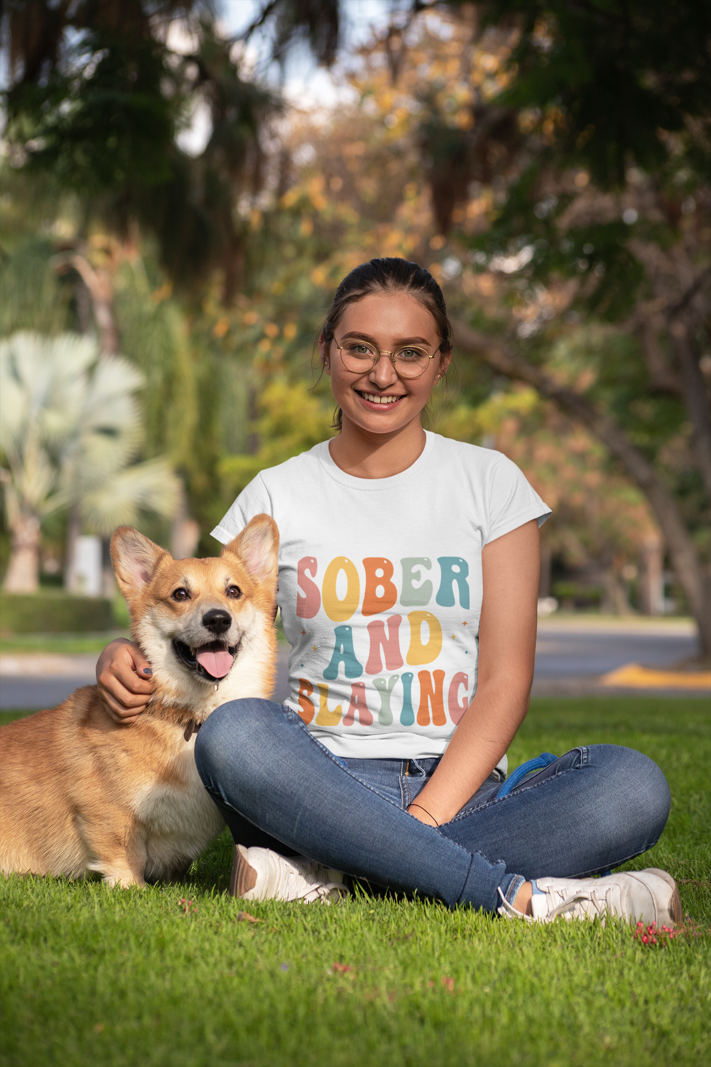 "Sober & Slaying" Unisex Soft-Style T-Shirt