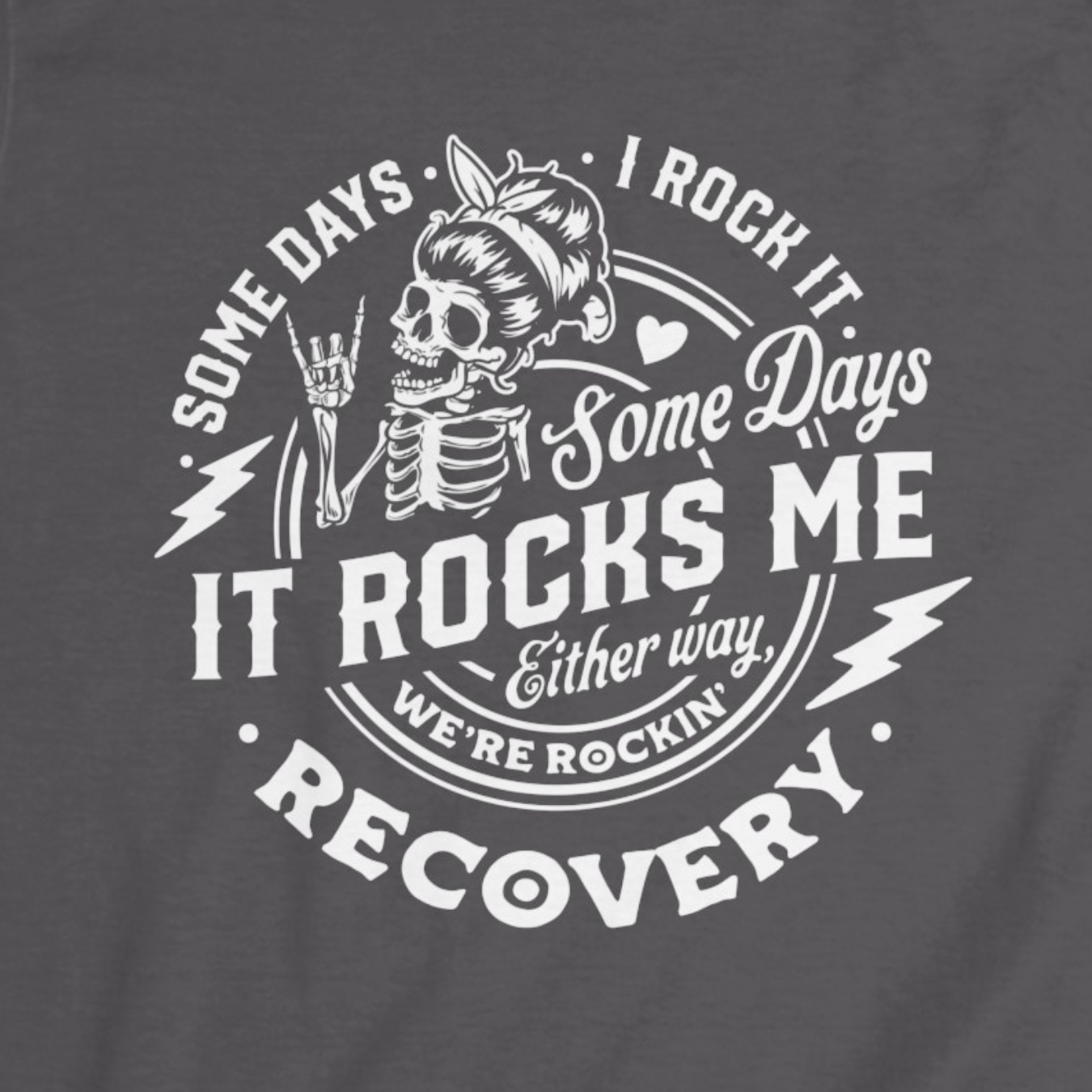 "Recovery: Sometimes I Rock It, Sometimes It Rocks Me" Women's Softstyle Tee